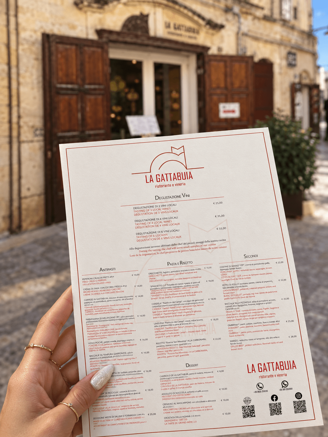 la gattabuia nuovo menu pranzare e cenare a matera nei sassi